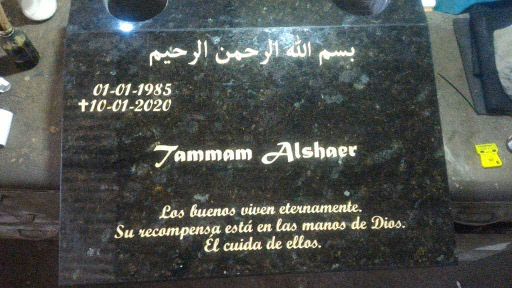 Placa columbario