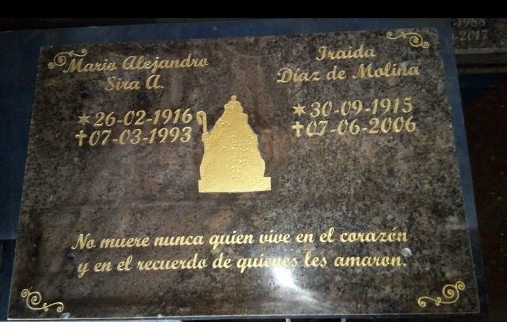 Placa columbario